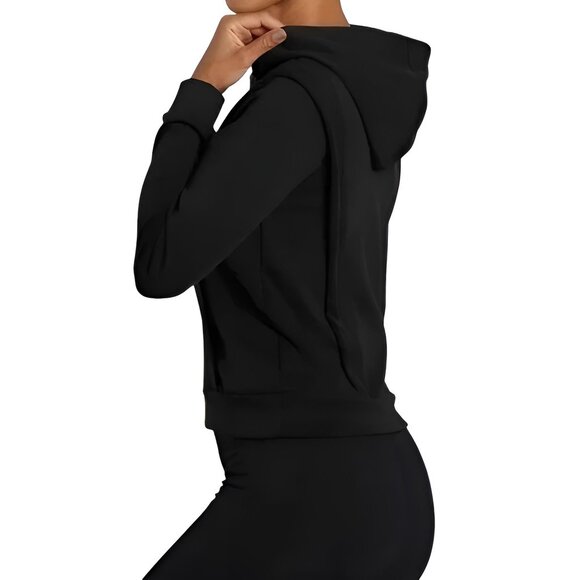 NUX Sleek Mia Cropped Hoodie Black M - Picture 5 of 11